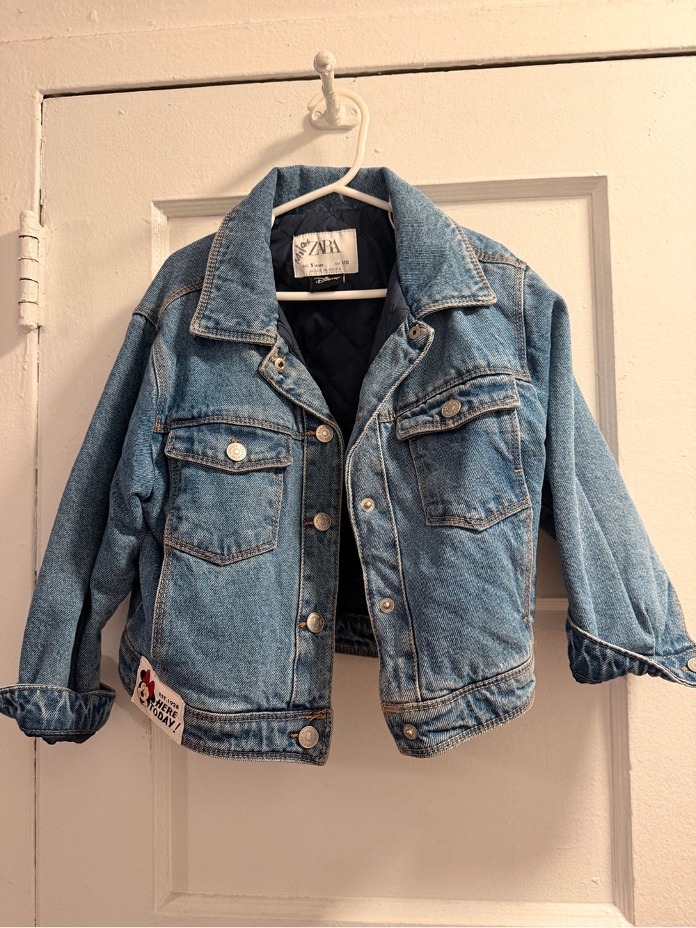 Disney Light Blue Denim Jacket with Mickey Patch - kids Jean Jacket